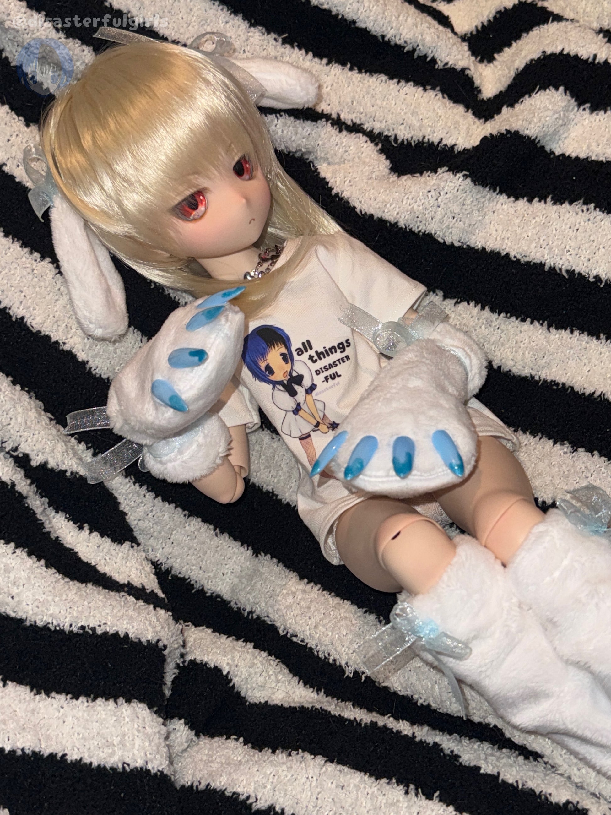 SOLD OUT!! “Puppy GRRRL” outfit accessory set for Mini Dollfie Dream (1/4 BJD)