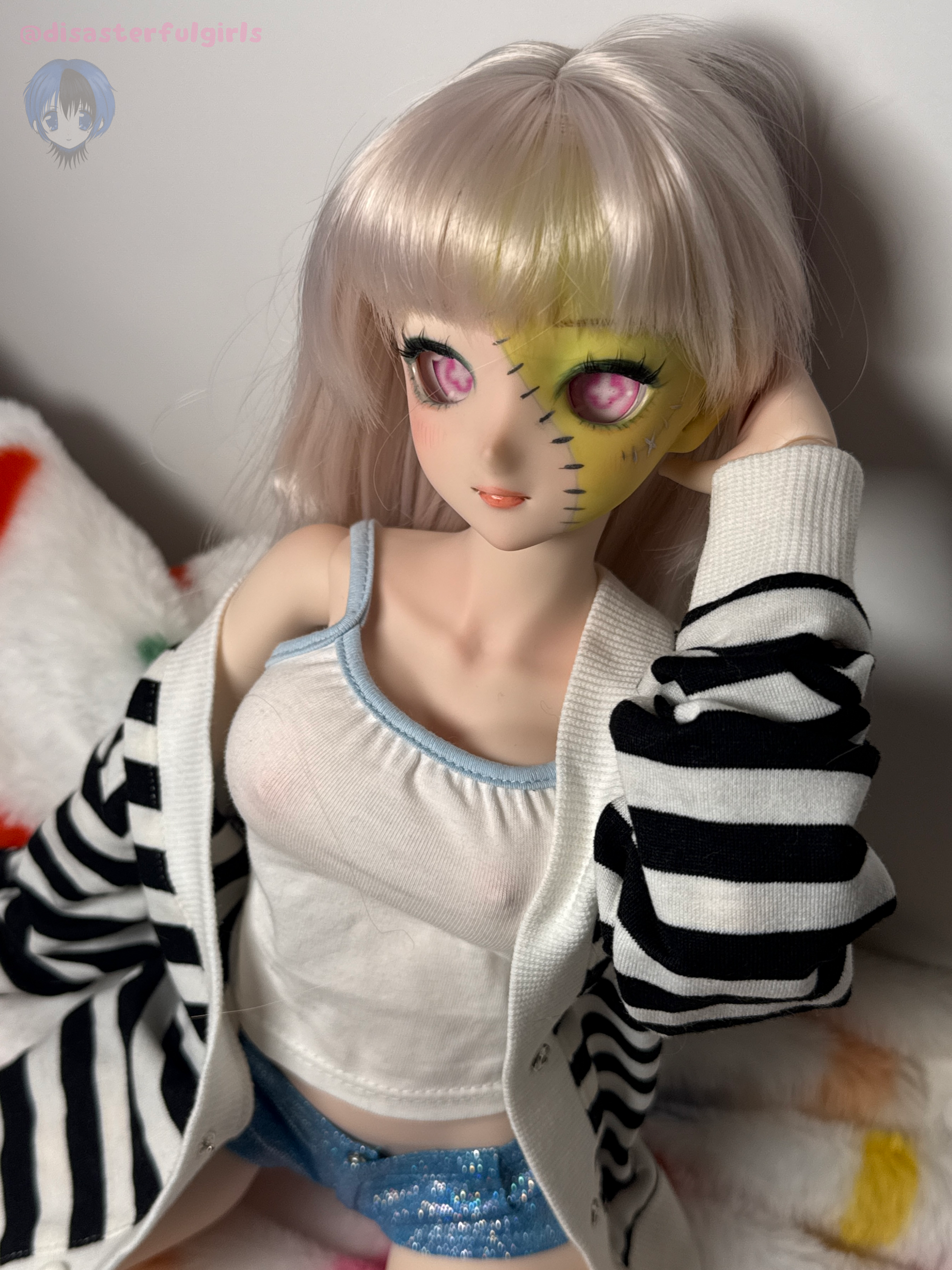 OOAK DDH-09 “Zombie Grrrl” Dollfie Dream Head