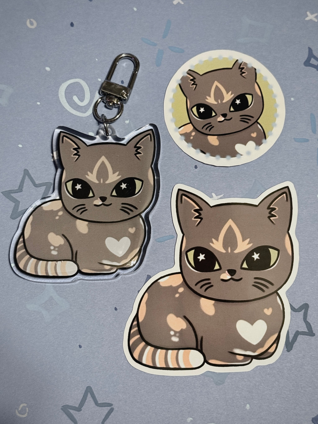 Totoro Cat 2.5” Double Sided (Same Design) Epoxy Keychain
