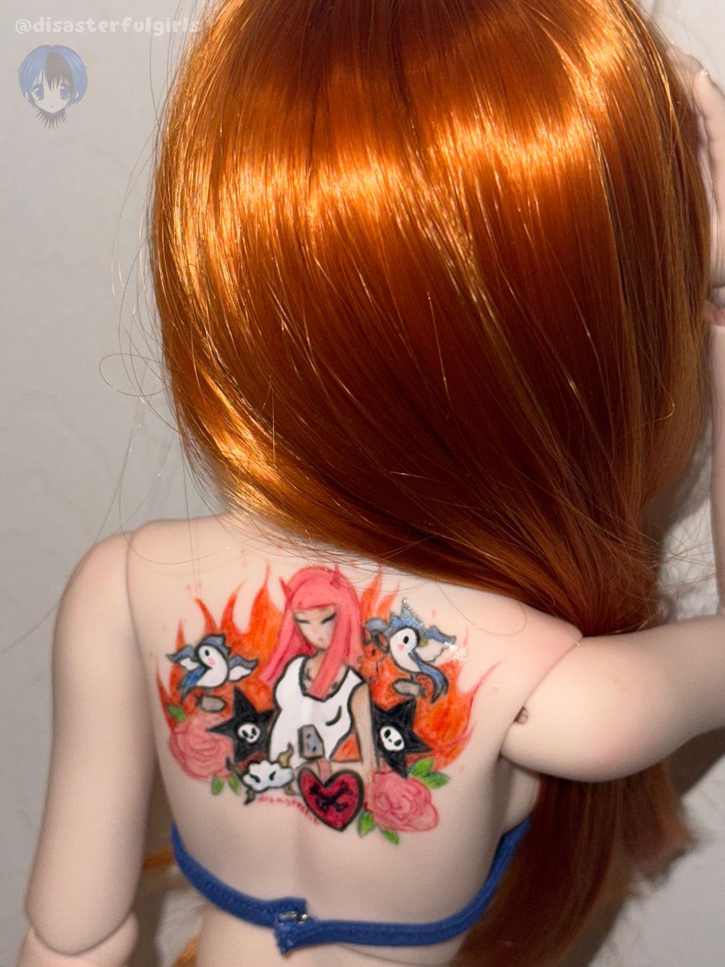 “Tokidoki” inspired back tattoo - Dollfie Dream medium bust