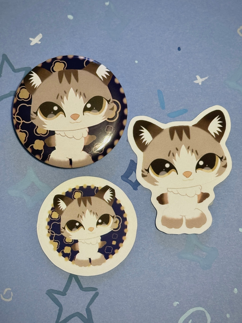LPS inspired Meowl Stickers and Pin