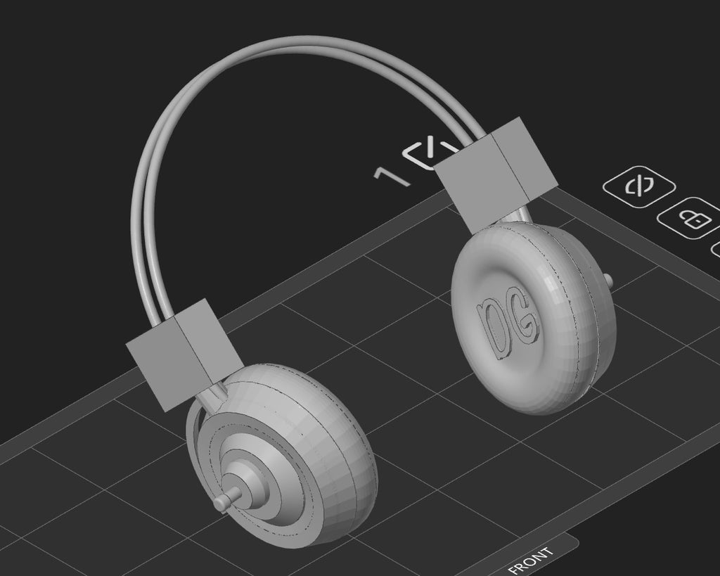 STL PRINT FILES ONLY! 1/3 scale Super Sonico headphones for Dollfie Dream, Smart Doll, BJD, etc.