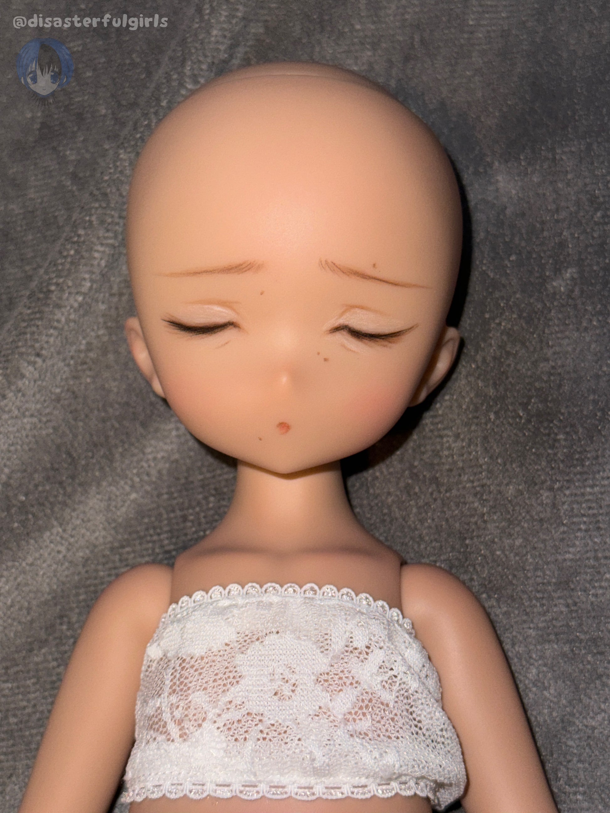 OOAK Imomodoll Empty/Chubby Rabbit Chocolate 1/4 scale full doll