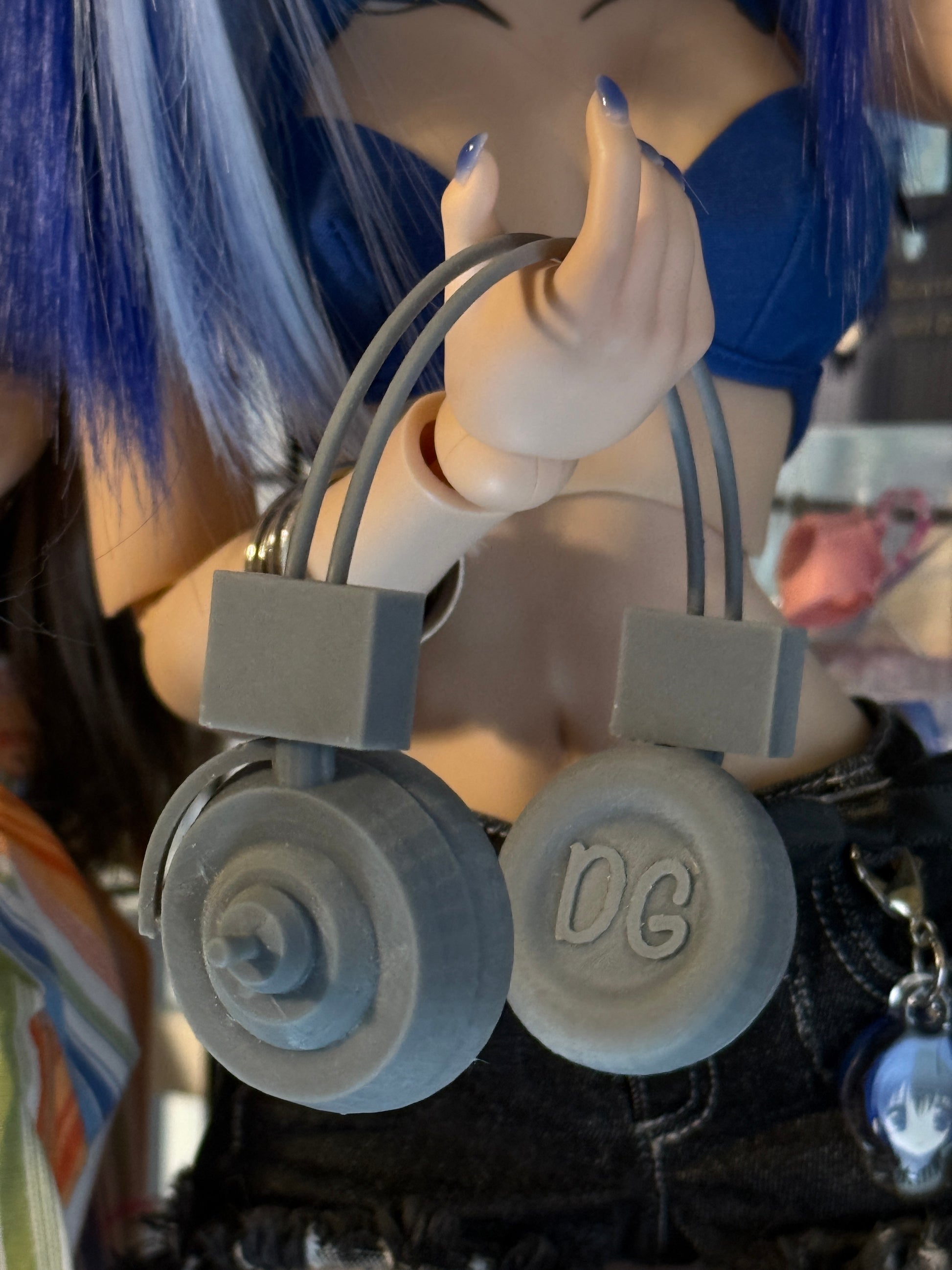 STL PRINT FILES ONLY! 1/3 scale Super Sonico headphones for Dollfie Dream, Smart Doll, BJD, etc.