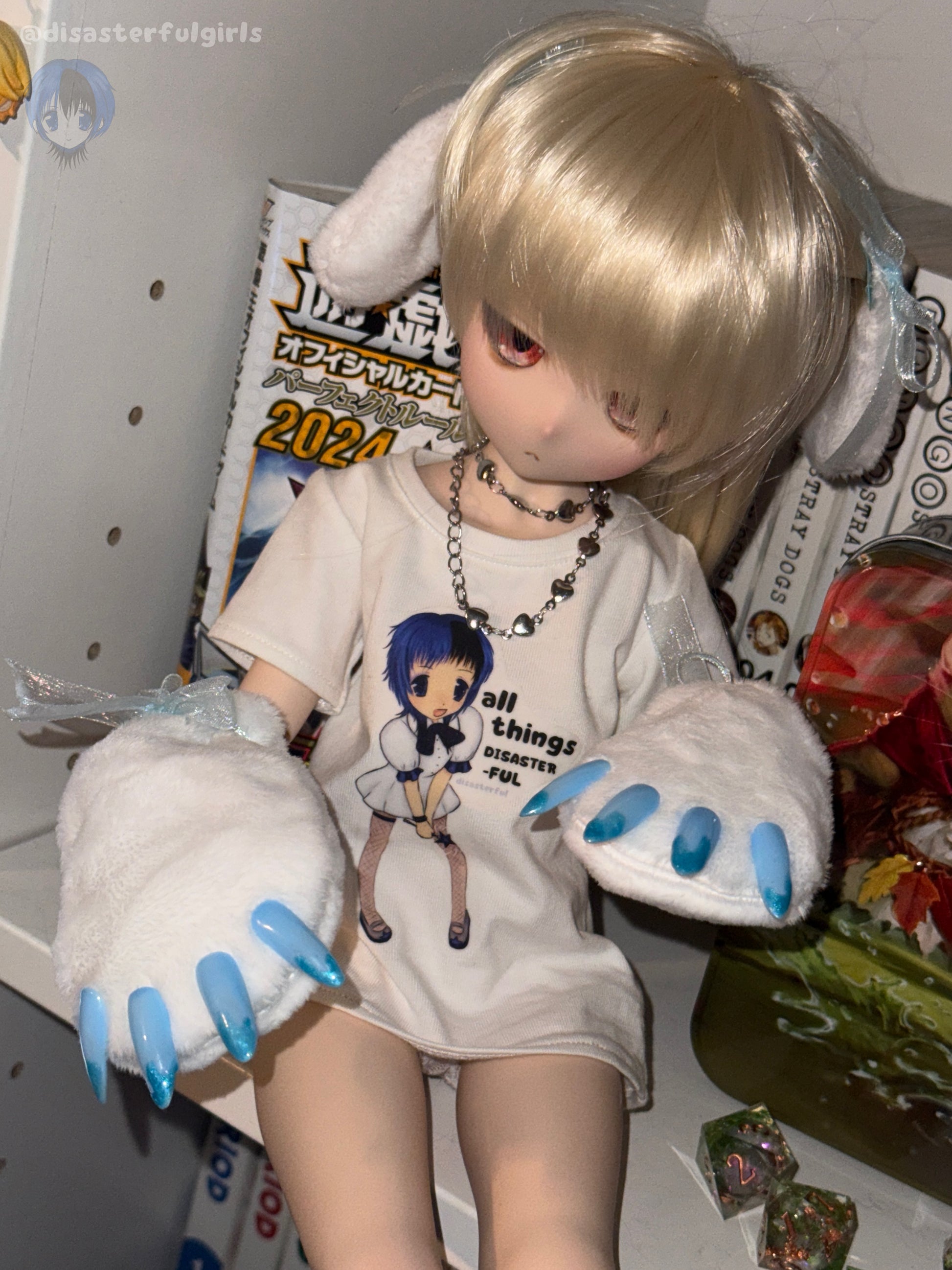 SOLD OUT!! “Puppy GRRRL” outfit accessory set for Mini Dollfie Dream (1/4 BJD)