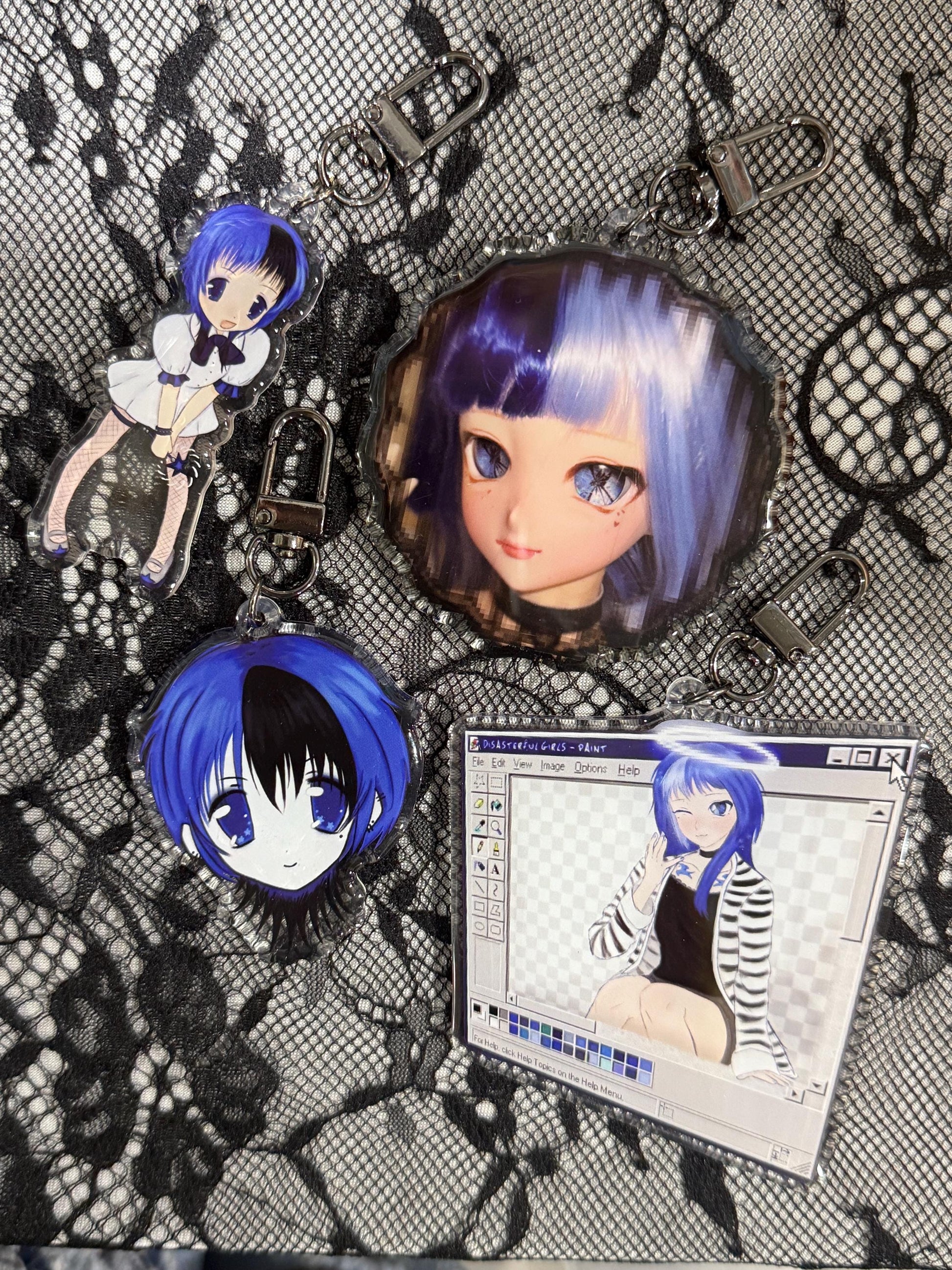 Disasterful Girls Standing Logo Keychain