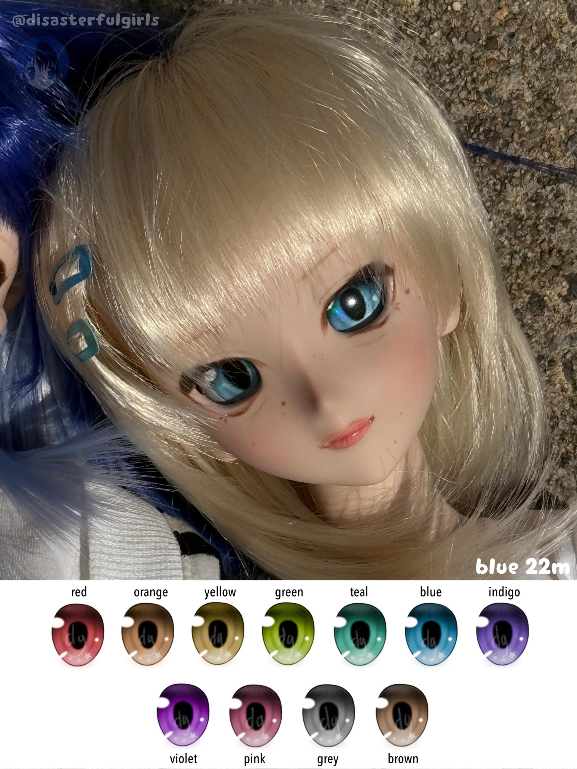 22mm “Starry Eyes”  Anime BJD Doll Eyes