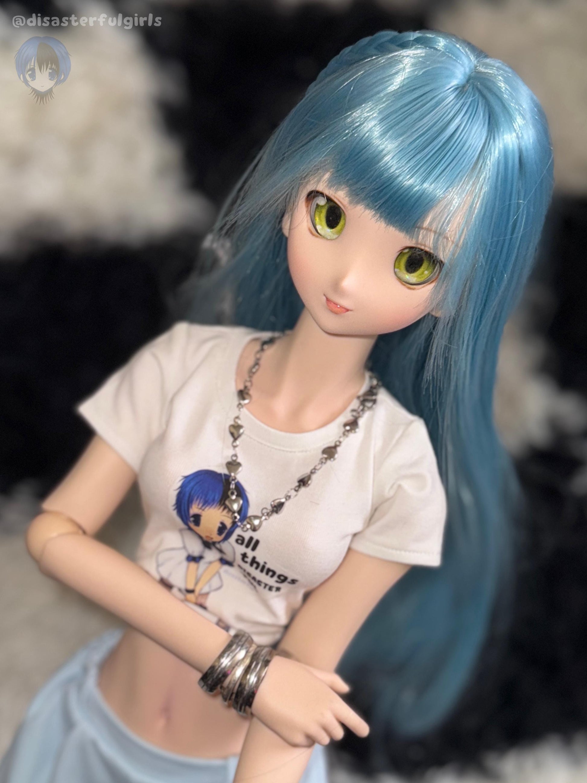 OOAK Dollfie Dream DDH-06 Flesh Head 1/3 MJD (Green eyes)
