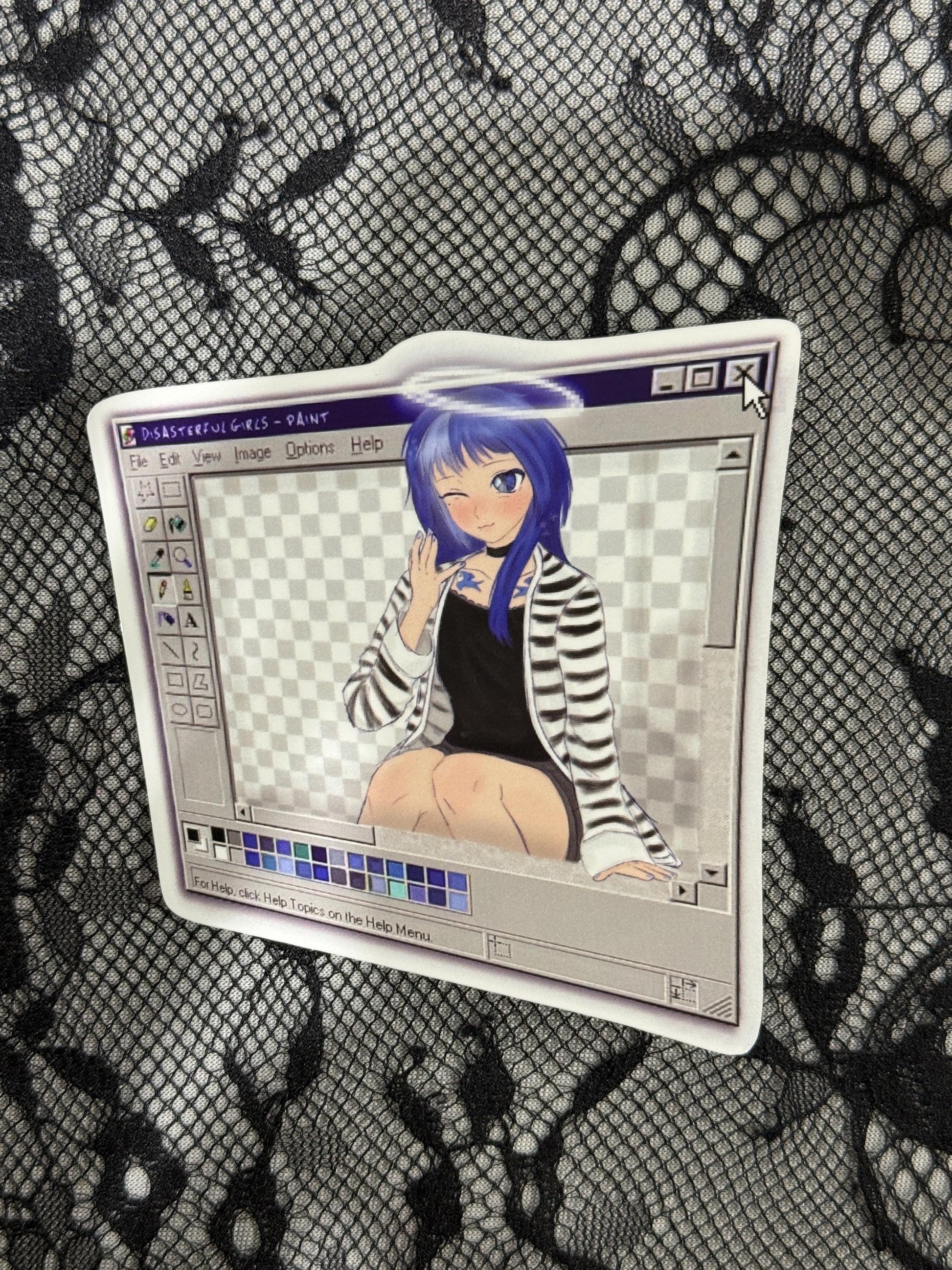 Disasterful Girls Cyber Angel/Paint Vinyl Sticker