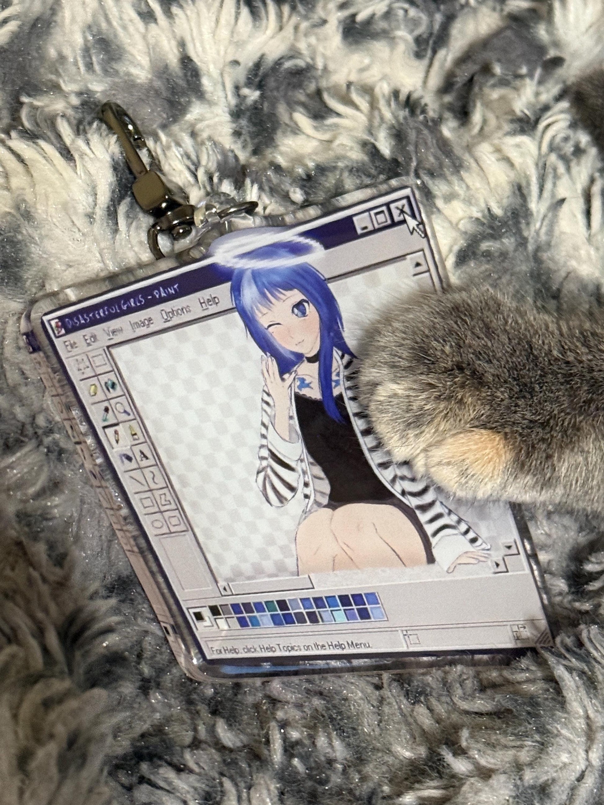 Disasterful Girls Cyber Angel/Paint Keychain